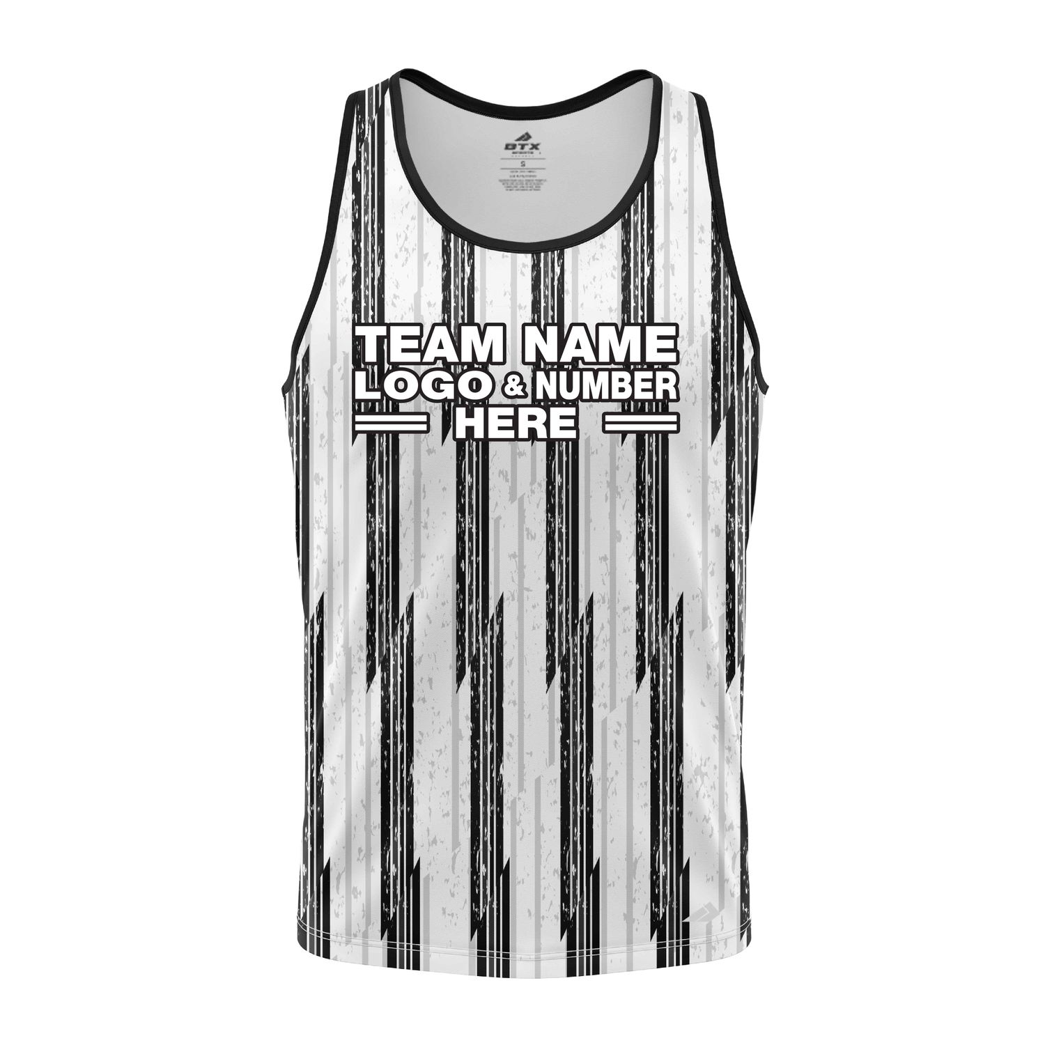 Custom Fully Sublimated Elite Referee Pattern White Performance Tank Top 23614