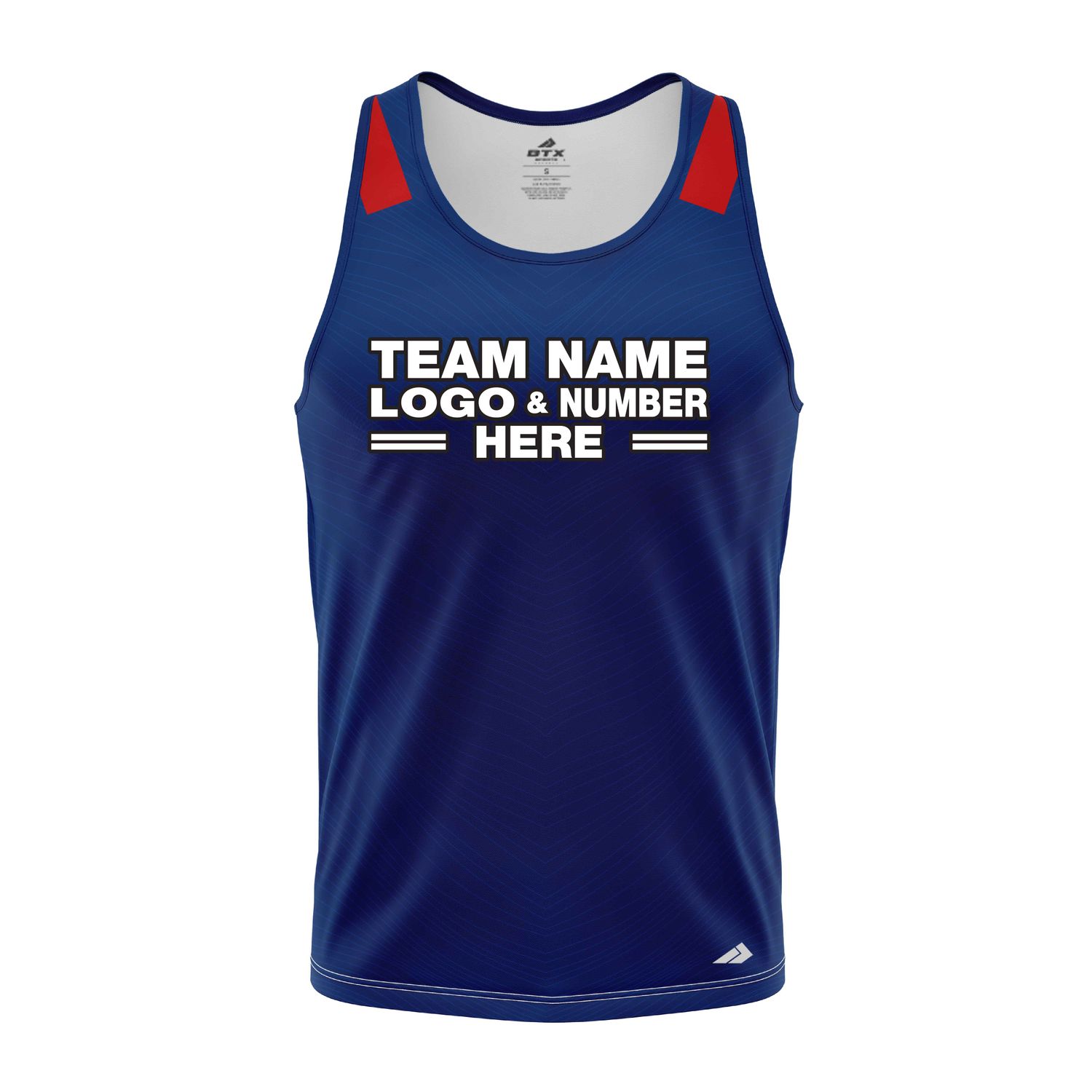 Custom Fully Sublimated Modern Referee Pattern Blue Performance Tank Top 23626