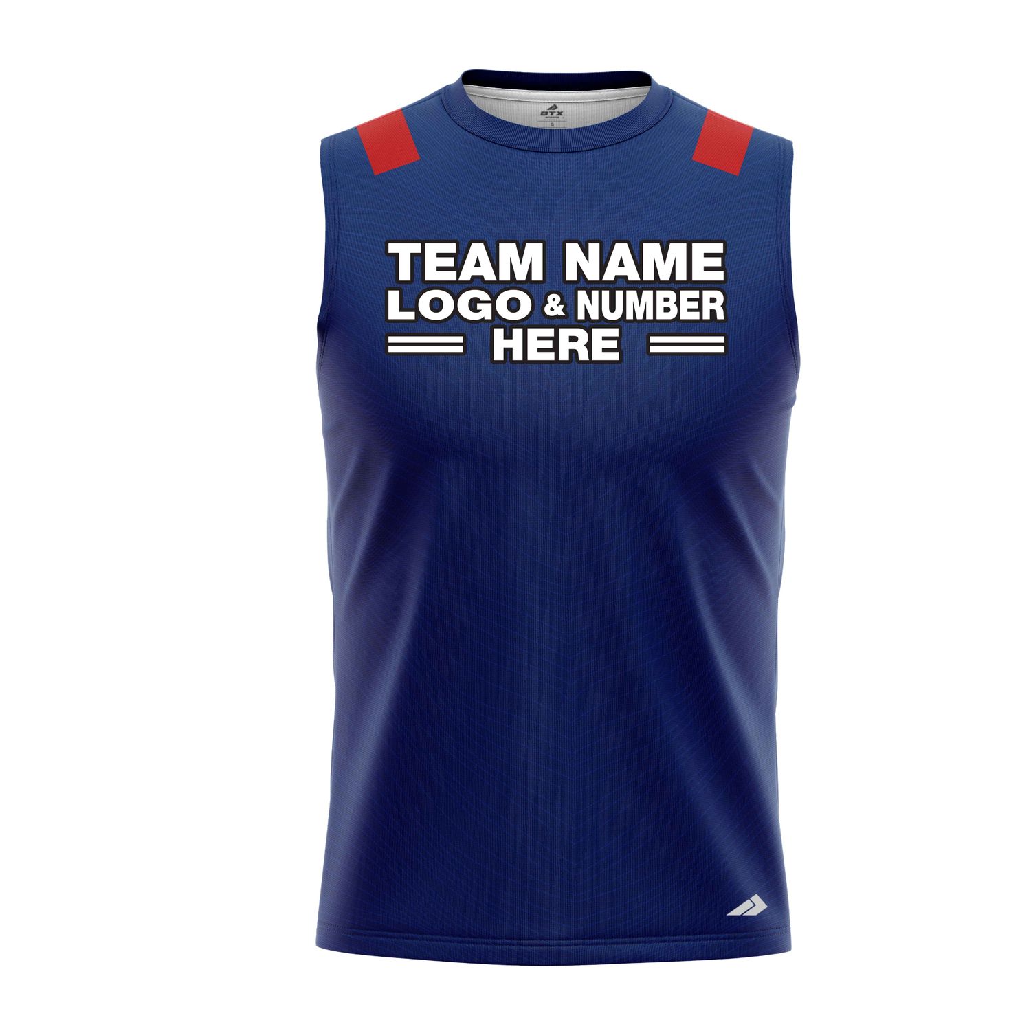 Custom Fully Sublimated Modern Referee Pattern Blue Performance Sleeveless 23654