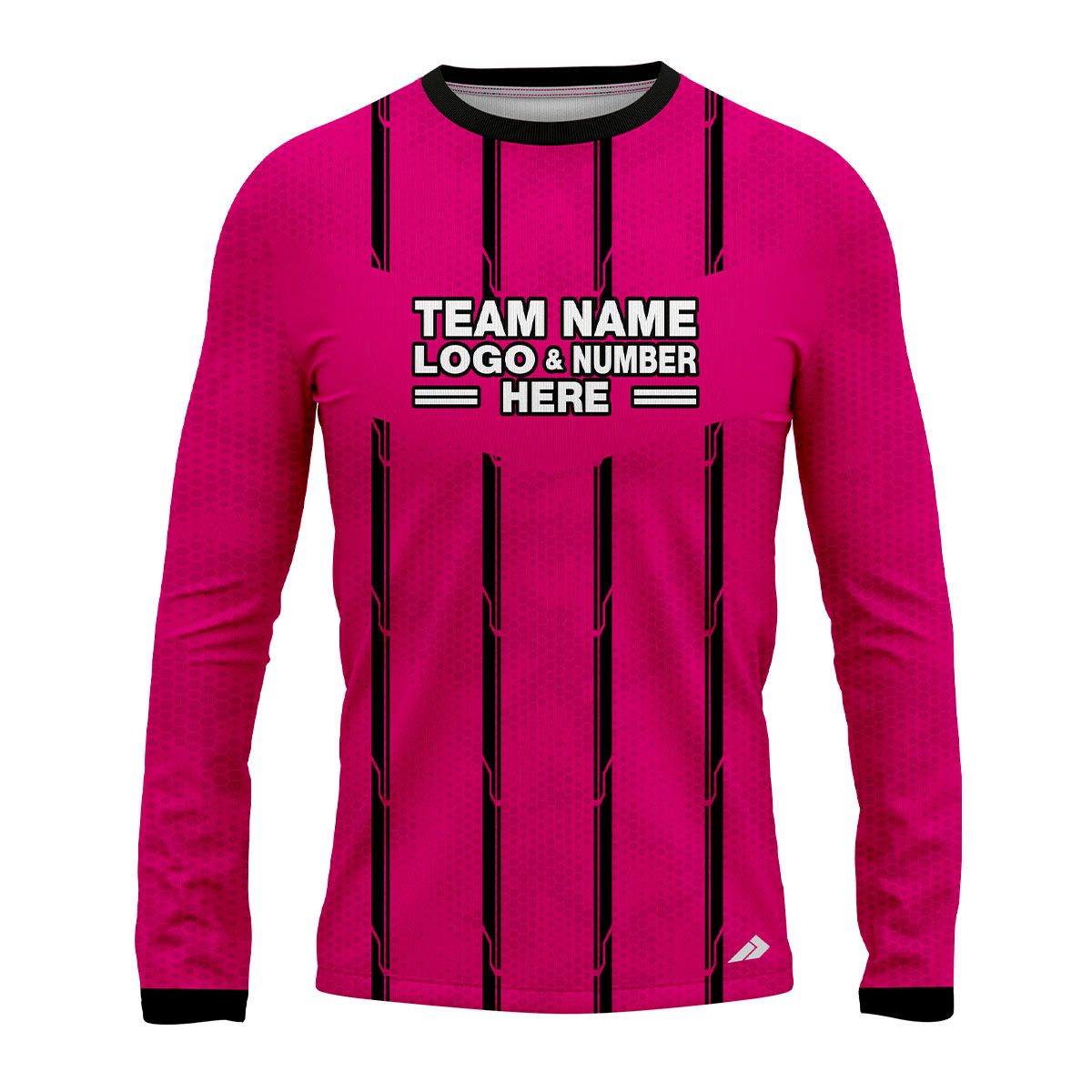 Custom Fully Sublimated Striped Referee Pattern Pink Performance Long Sleeves 23710