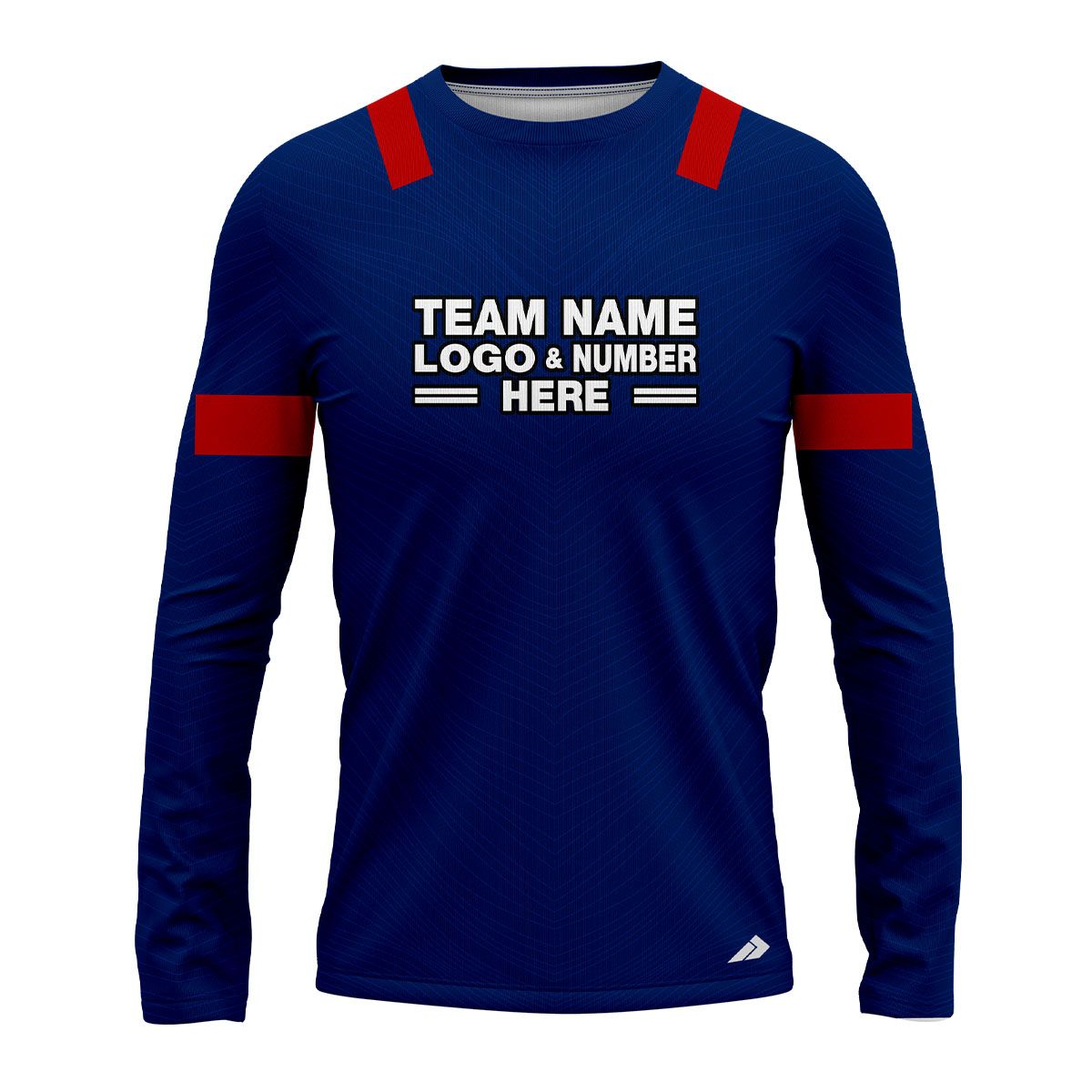 Custom Fully Sublimated Modern Referee Pattern Blue Performance Long Sleeves 23722