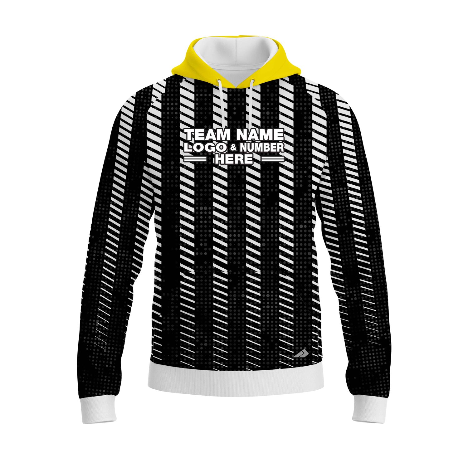 Custom Fully Sublimated Elite Referee Pattern Black Performance Sports Pullover Hoodie 23752