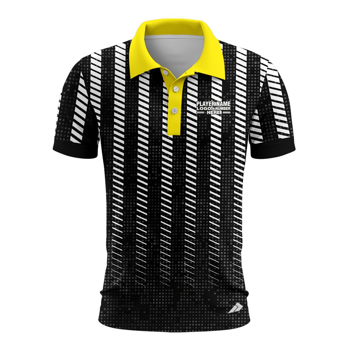 Custom Fully Sublimated Elite Referee Pattern Black Performance Polo Shirt 23781