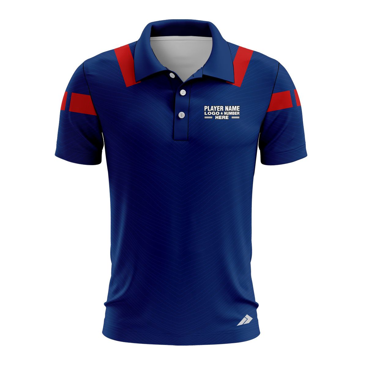 Custom Fully Sublimated Modern Referee Pattern Blue Performance Polo Shirt 23795