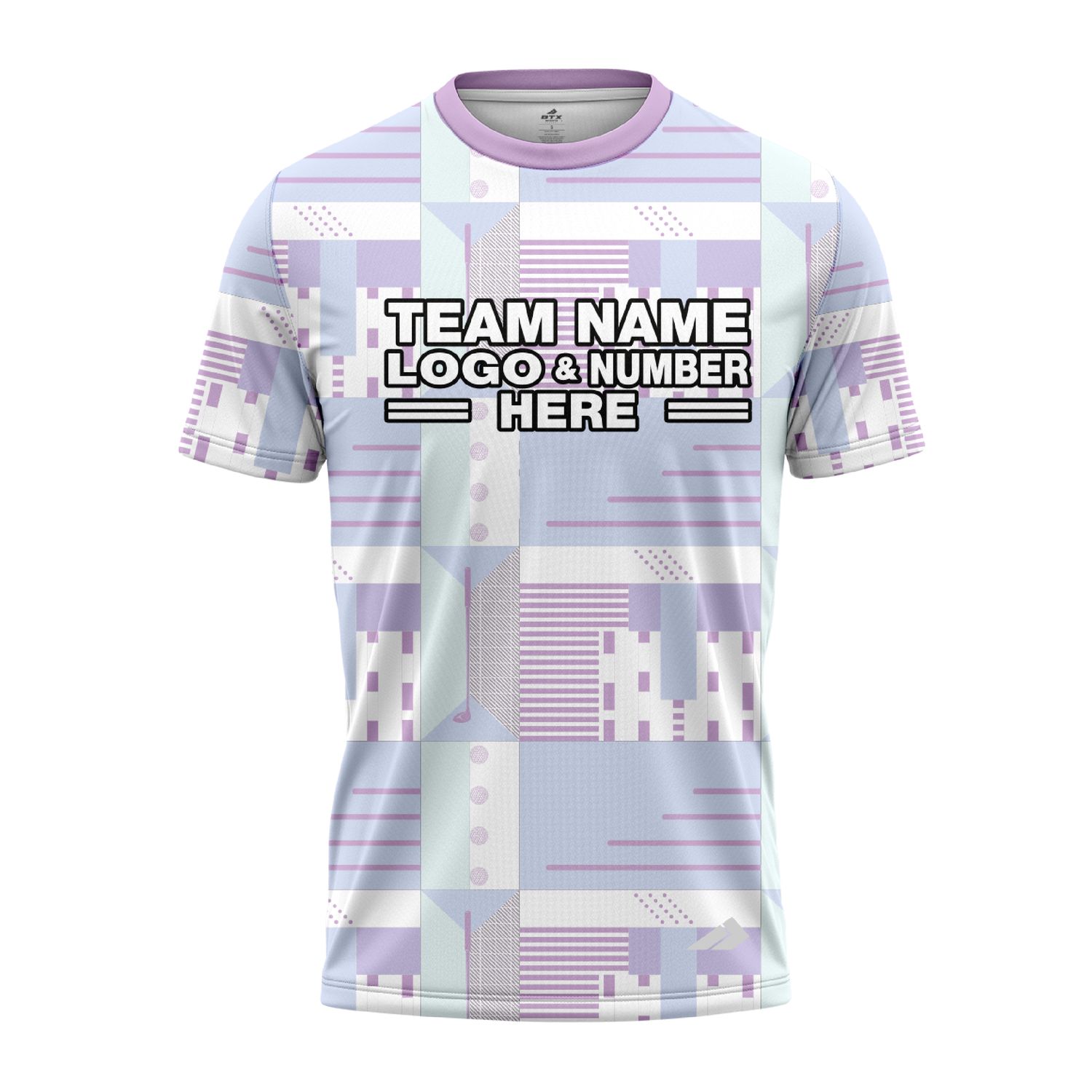 Custom Fully Sublimated Pastel Geometric Golf Pattern Performance Jersey 23823