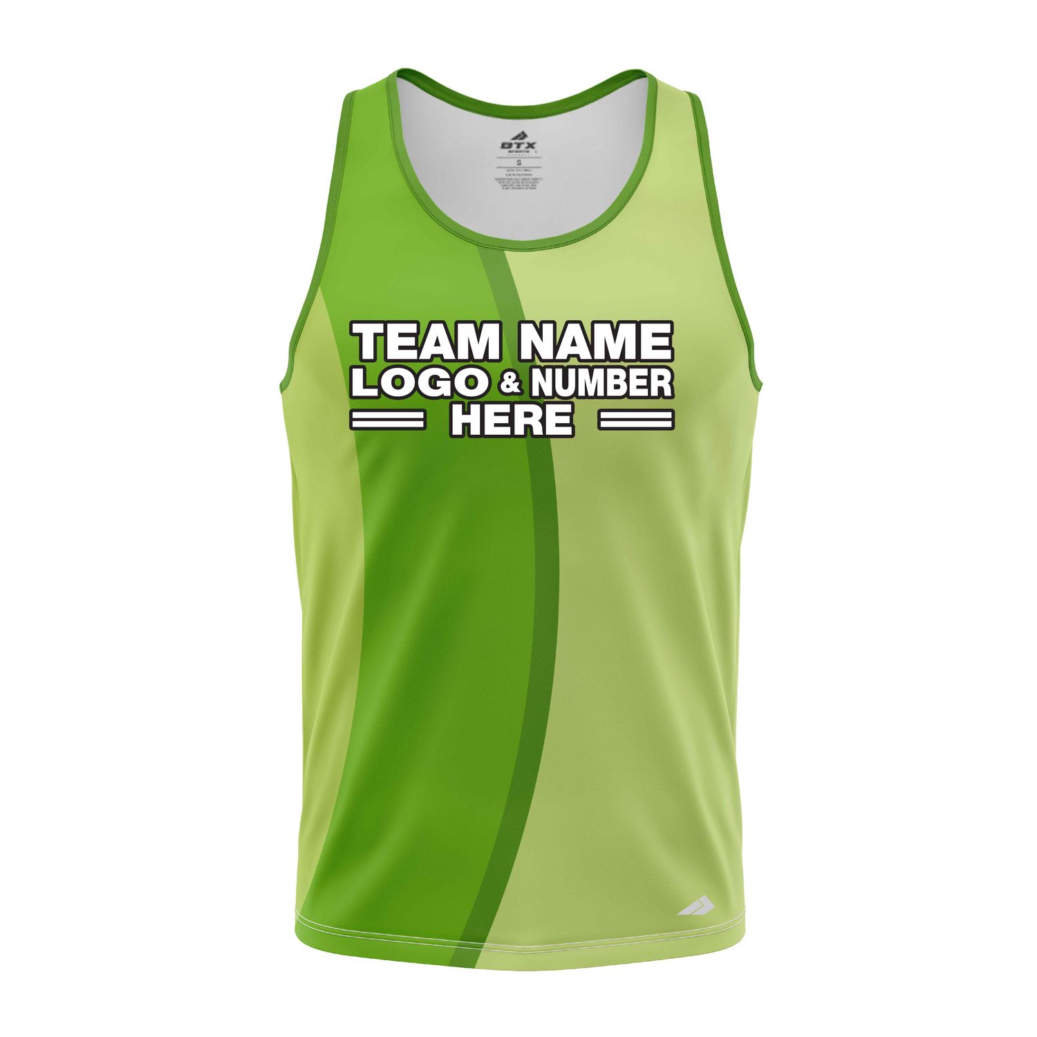 Custom Fully Sublimated Basic Golf Pattern Green Performance Tank Top 23869