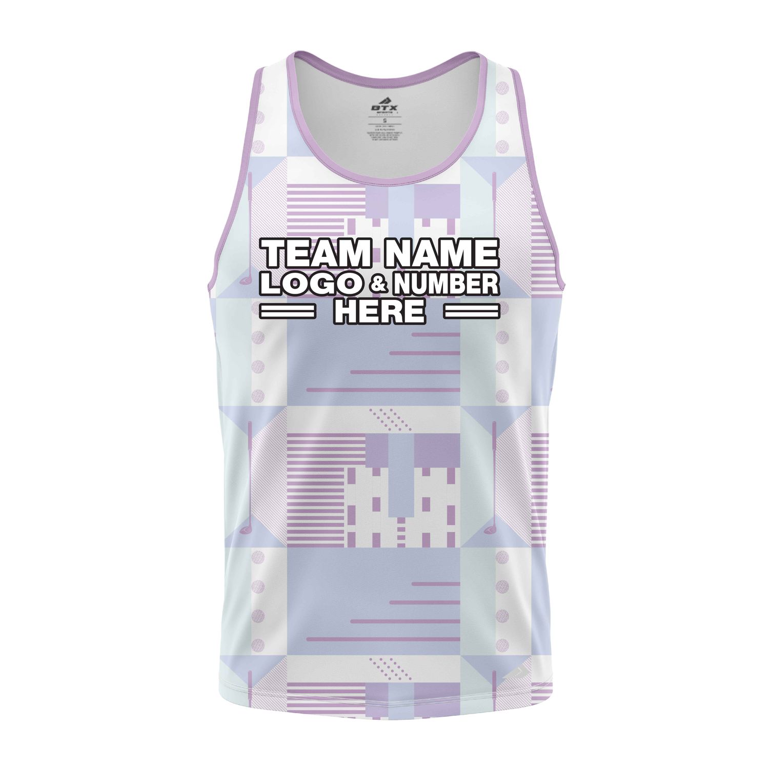 Custom Fully Sublimated Pastel Geometric Golf Pattern Performance Tank Top 23873