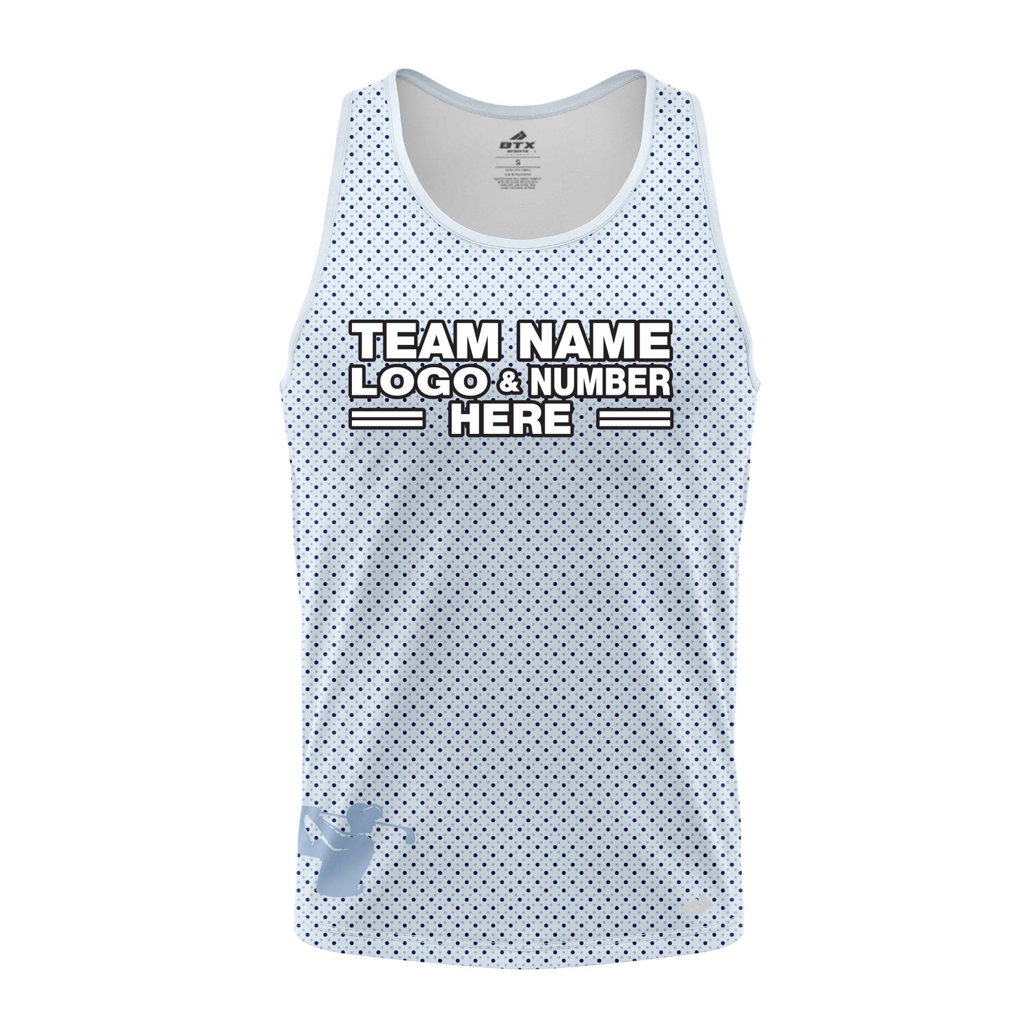 Custom Fully Sublimated Basic Golf Pattern SkyBlue Performance Tank Top 23893