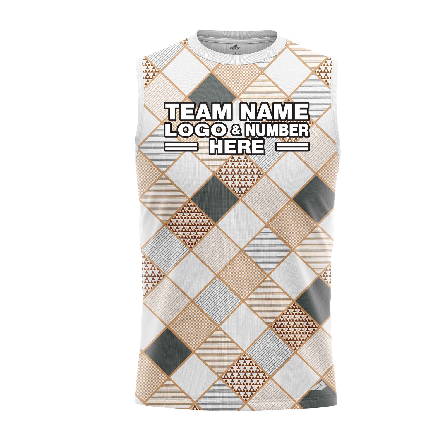 Custom Fully Sublimated Luxe Golf Pattern Faded Performance Sleeveless 23913