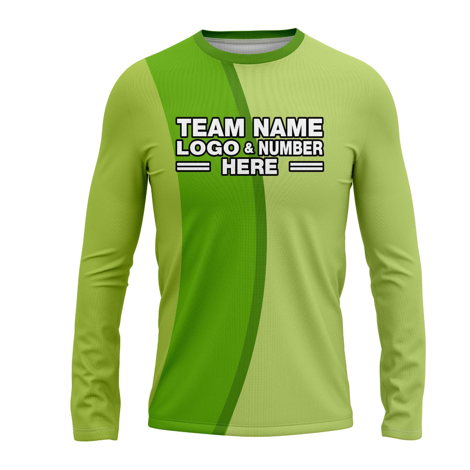 Custom Fully Sublimated Basic Golf Pattern Green Performance Long Sleeves 23941