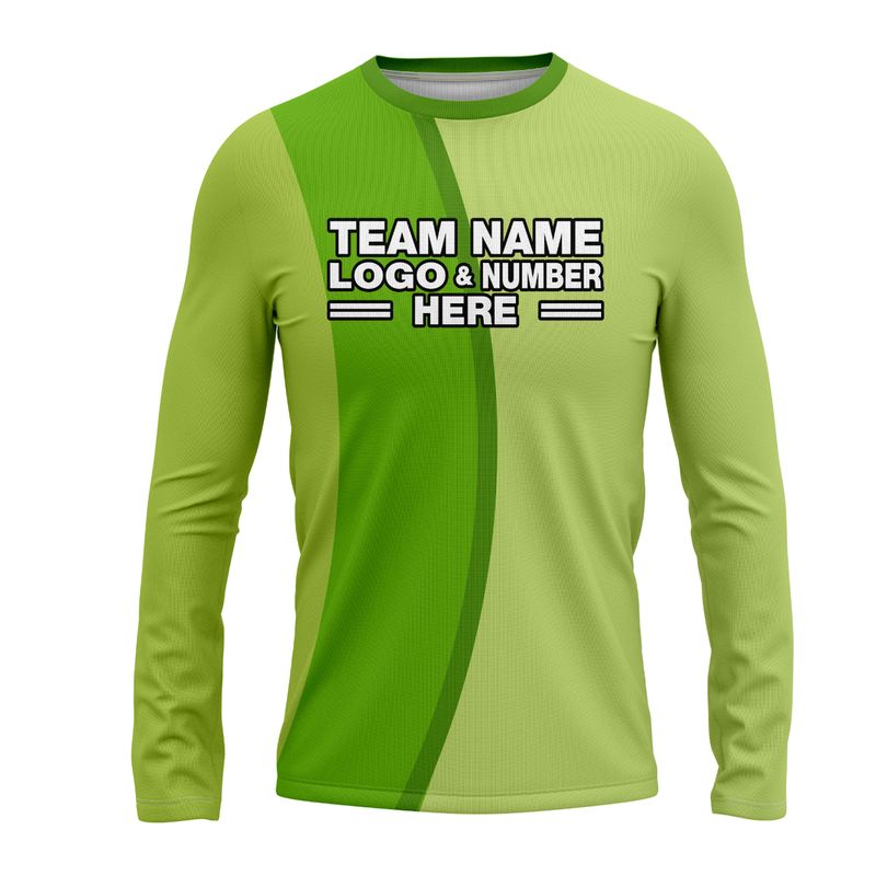 Custom Fully Sublimated Basic Golf Pattern Green Performance Long Sleeves 23941