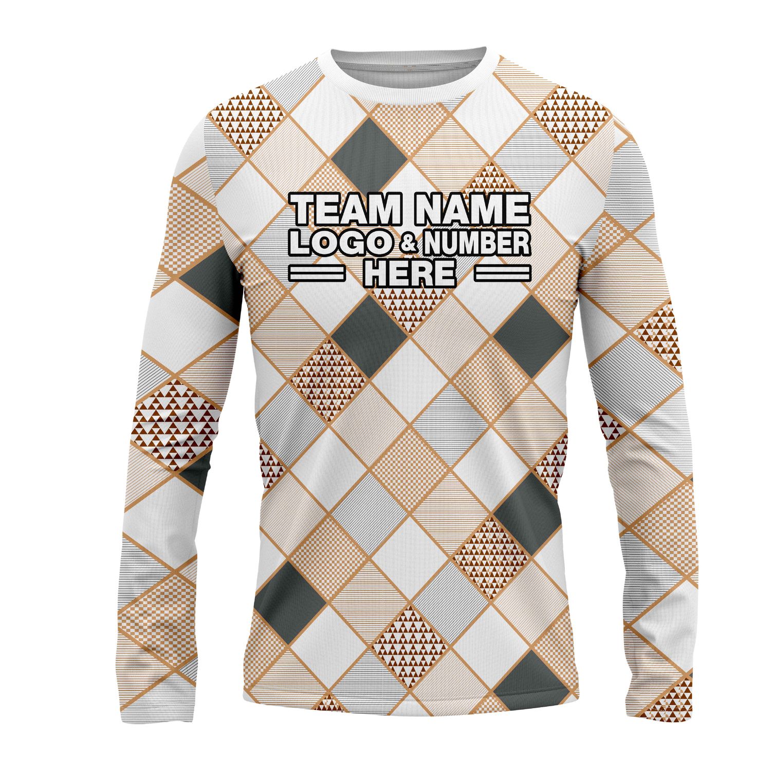 Custom Fully Sublimated Luxe Golf Pattern Faded Performance Long Sleeves 23977