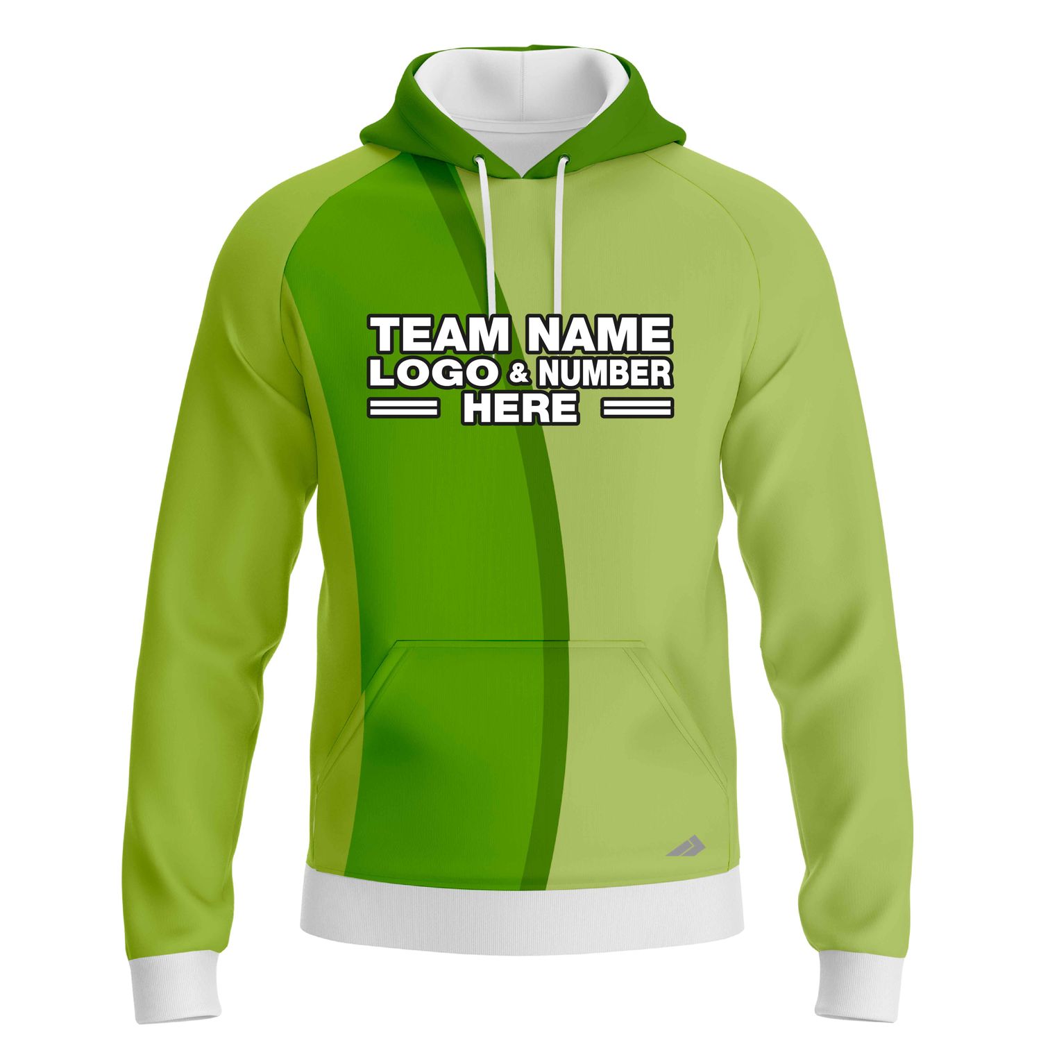 Custom Fully Sublimated Basic Golf Pattern Green Performance Sports Pullover Hoodie 24027