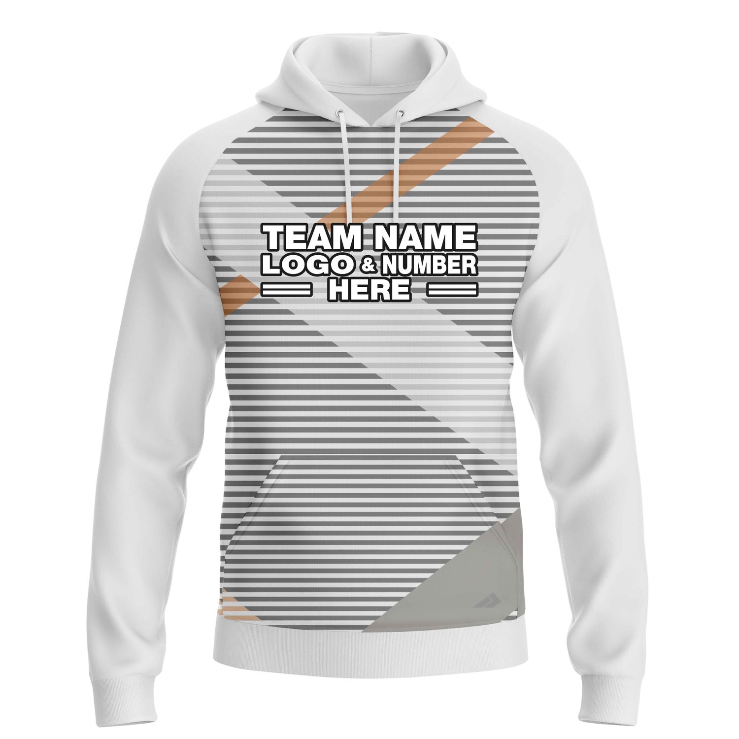 Custom Fully Sublimated Elegant Golf Pattern Faded Performance Sports Pullover Hoodie 24035