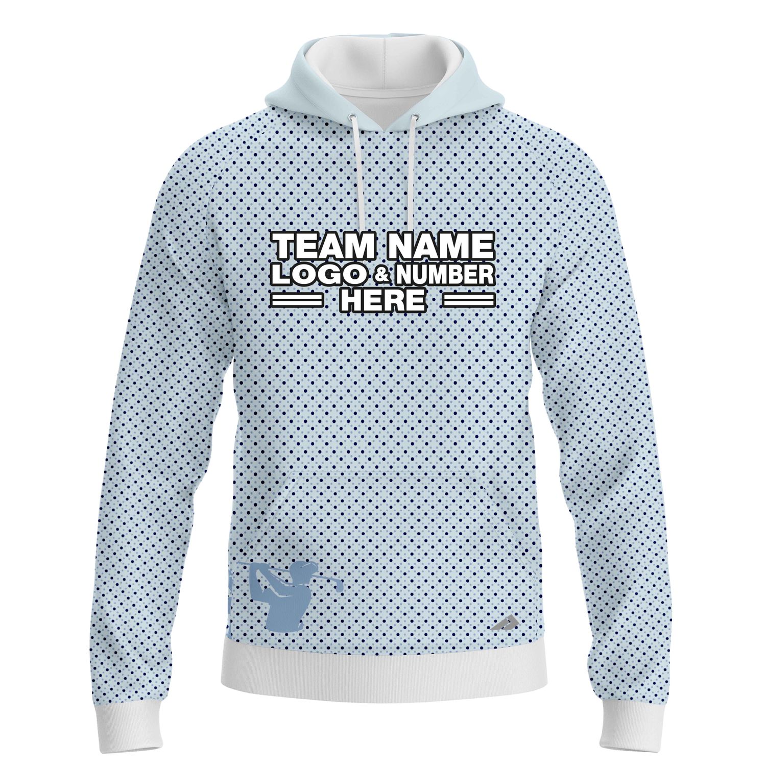 Custom Fully Sublimated Basic Golf Pattern SkyBlue Performance Sports Pullover Hoodie 24039