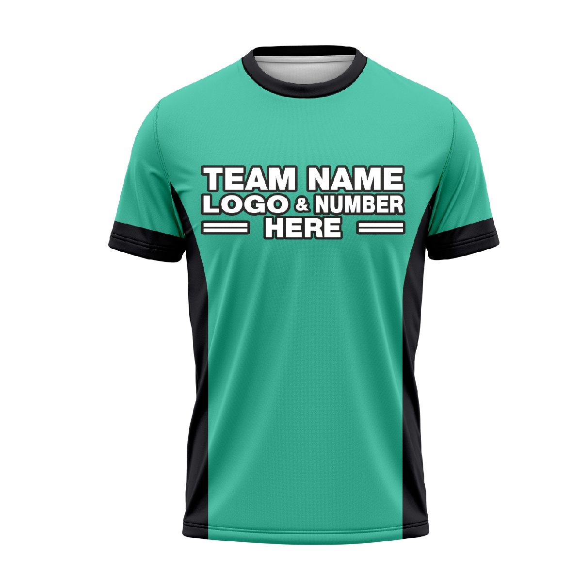 Custom Fully Sublimated Dynamic Pattern Teal Black Performance Soccer Uniform Jersey 24113