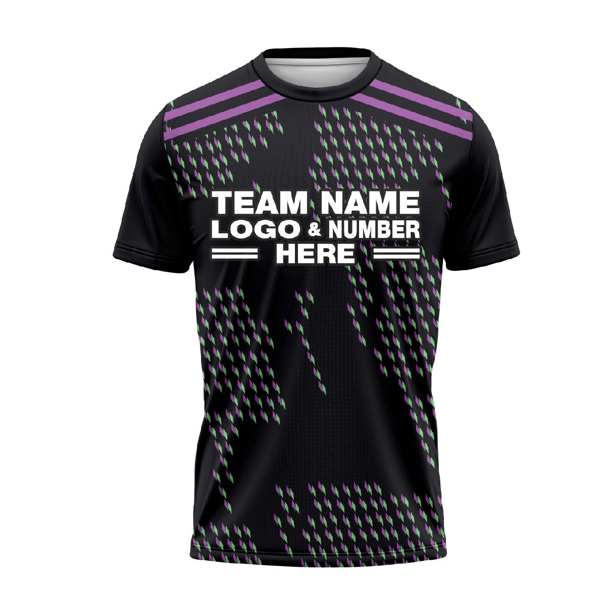 Custom Fully Sublimated Dots Pattern Black Purple Performance Soccer Uniform Jersey 24145