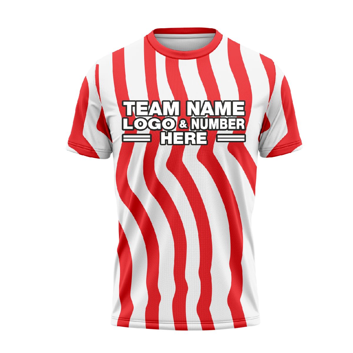 Custom Fully Sublimated Wavy Pattern White Red Navy Blue Performance Soccer Uniform Jersey 24201