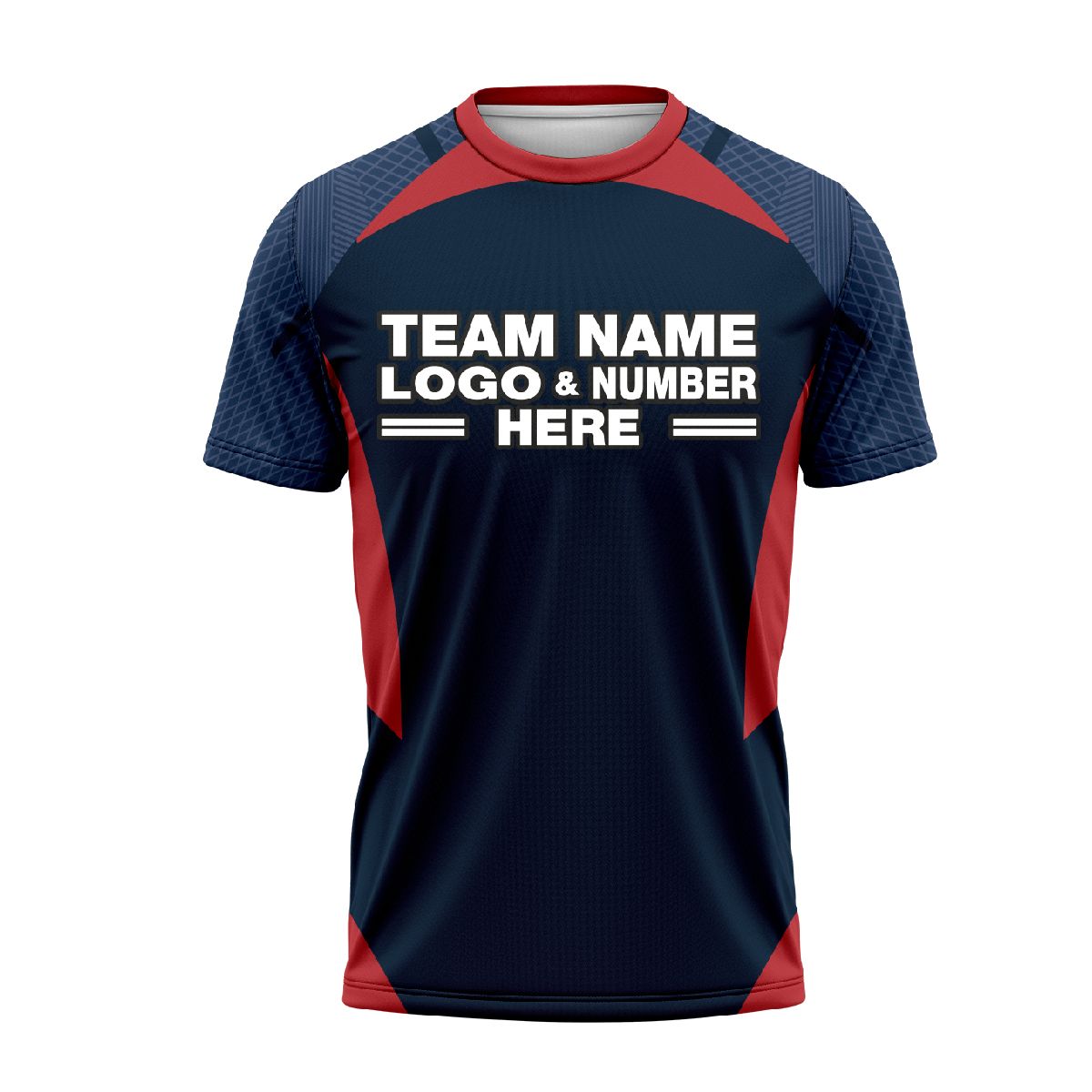 Custom Fully Sublimated Original Pattern Navy Blue Red Performance Soccer Uniform Jersey 24193