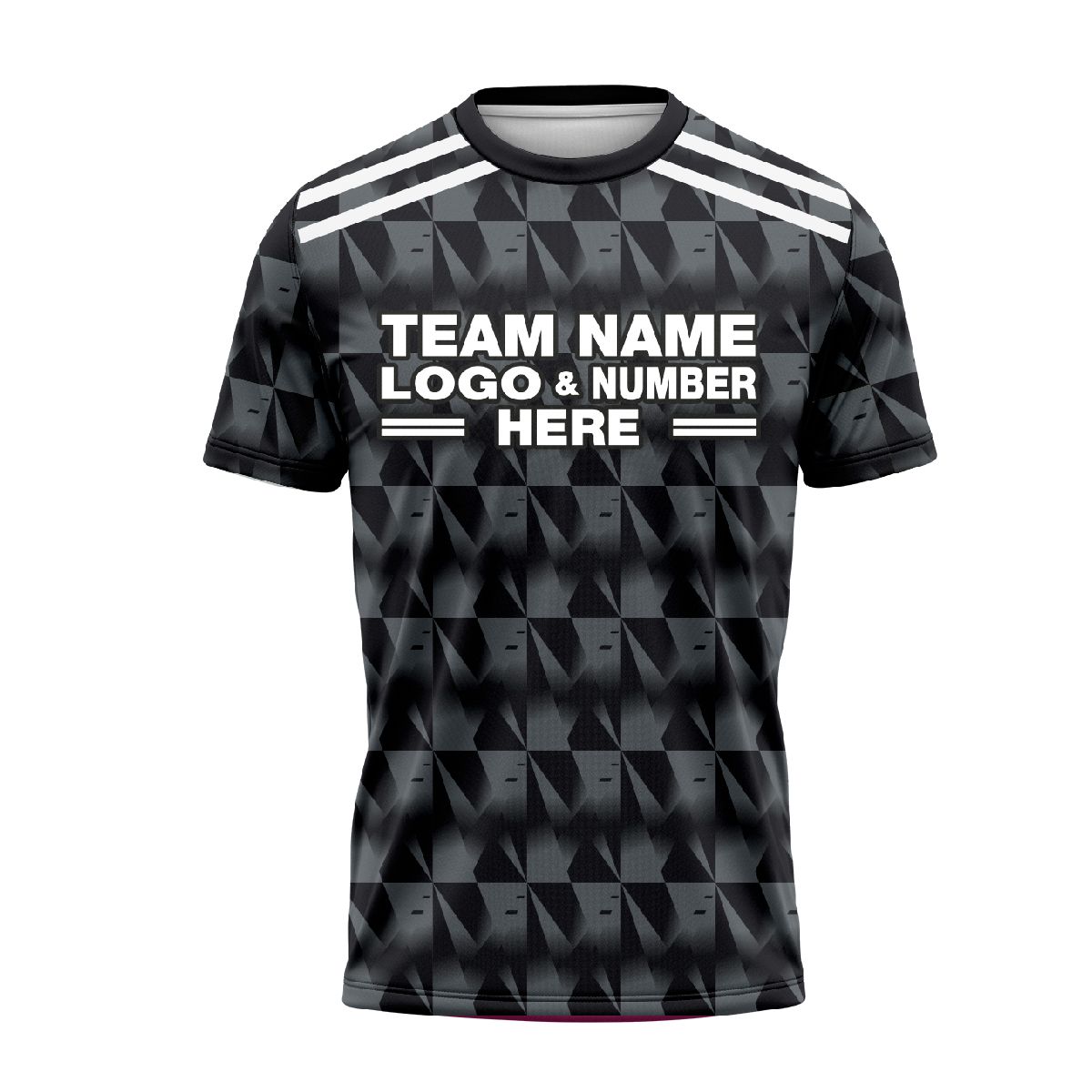 Custom Fully Sublimated Modern Pattern Black Gray Performance Soccer Uniform Jersey 24281