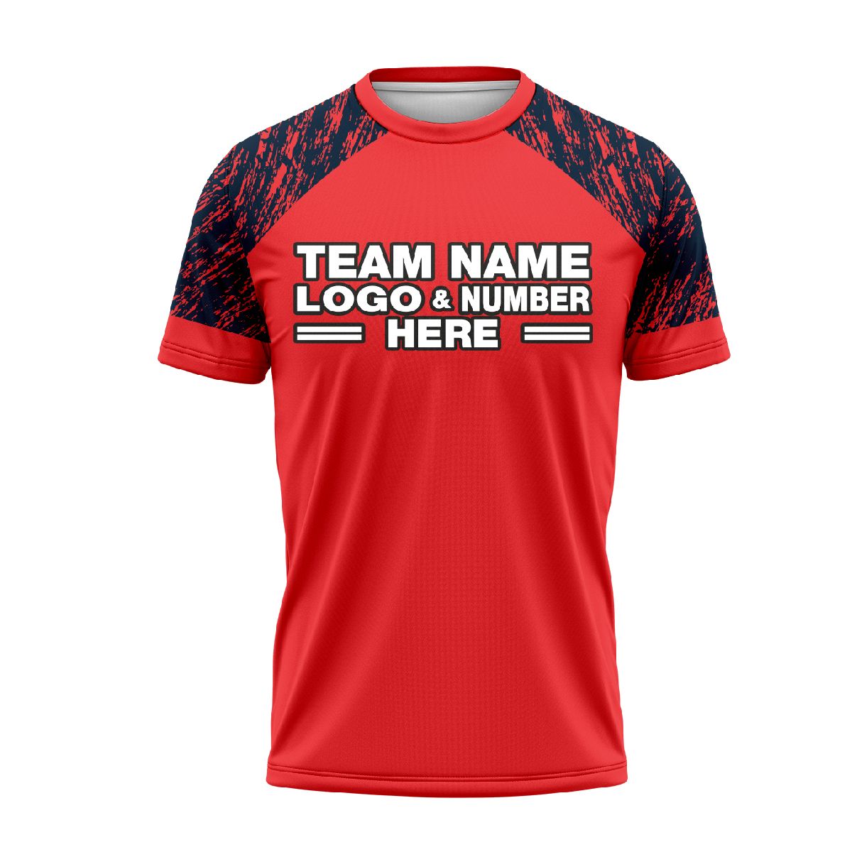 Custom Fully Sublimated Painted Sleeves Pattern Red Blue Navy Performance Soccer Uniform Jersey 24393