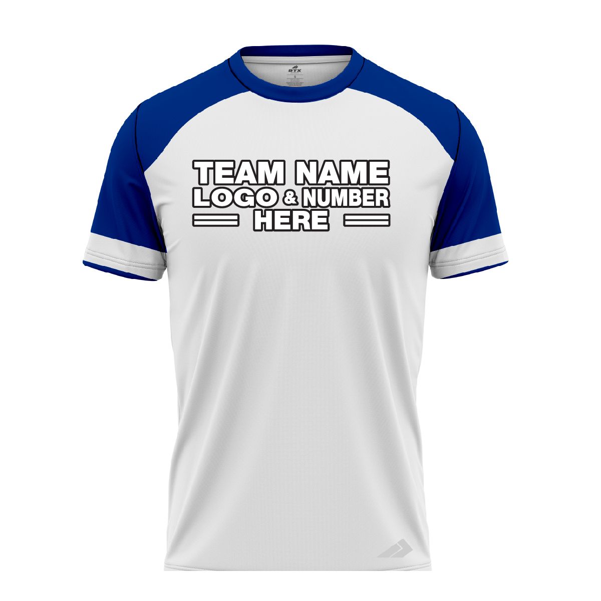 Custom Fully Sublimated Radiant Two Pattern White Blue Performance Baseball Softball Jersey 24444