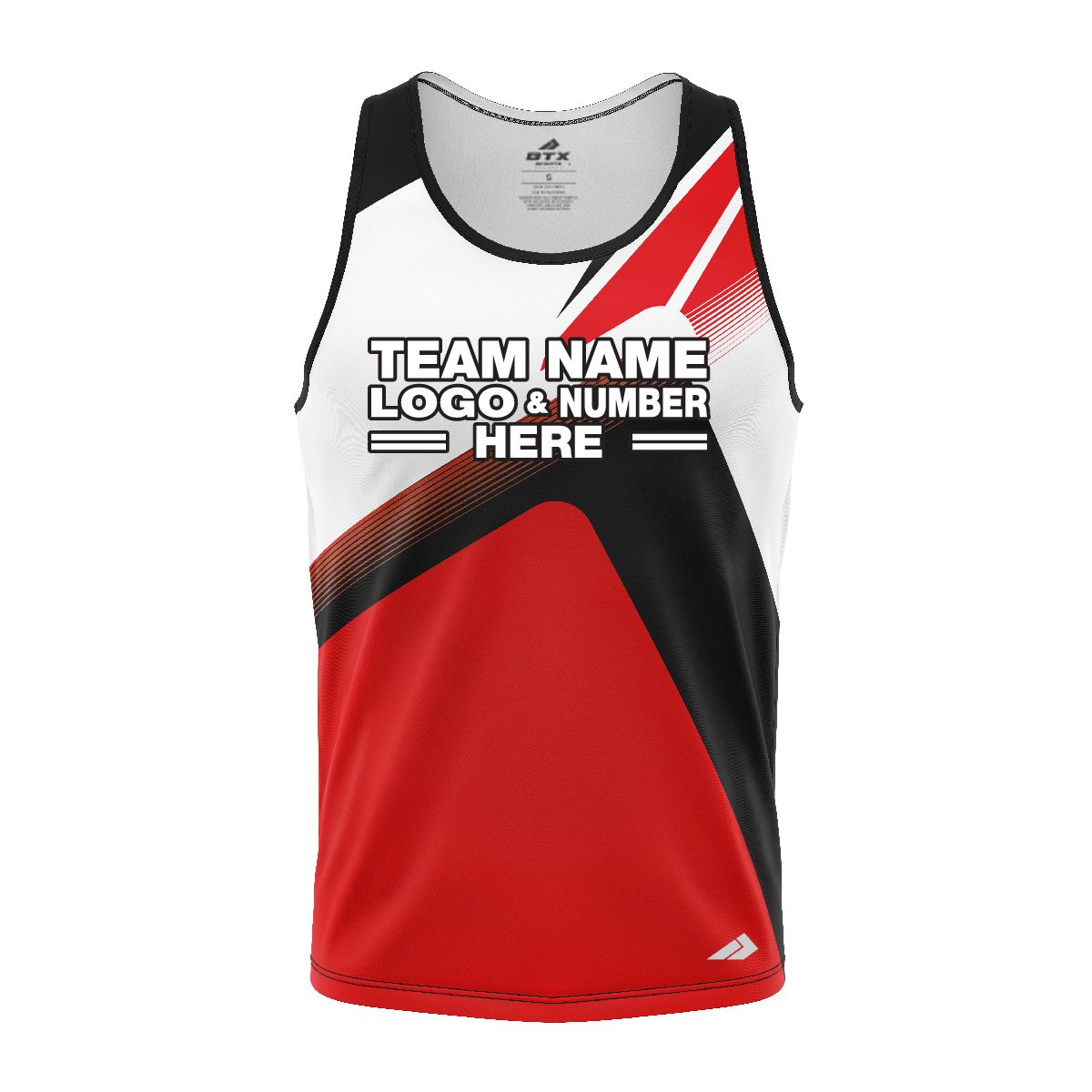 Custom Fully Sublimated Power Ranger Pattern Red Performance Tank Top 24445