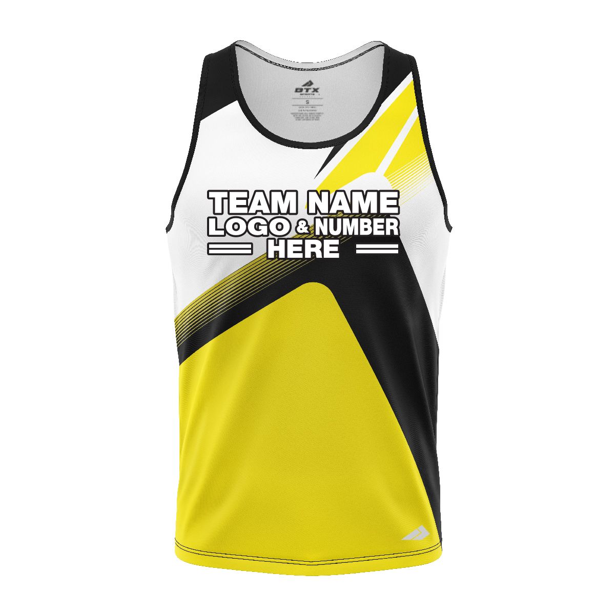 Custom Fully Sublimated Power Ranger Pattern Yellow Performance Tank Top 24449