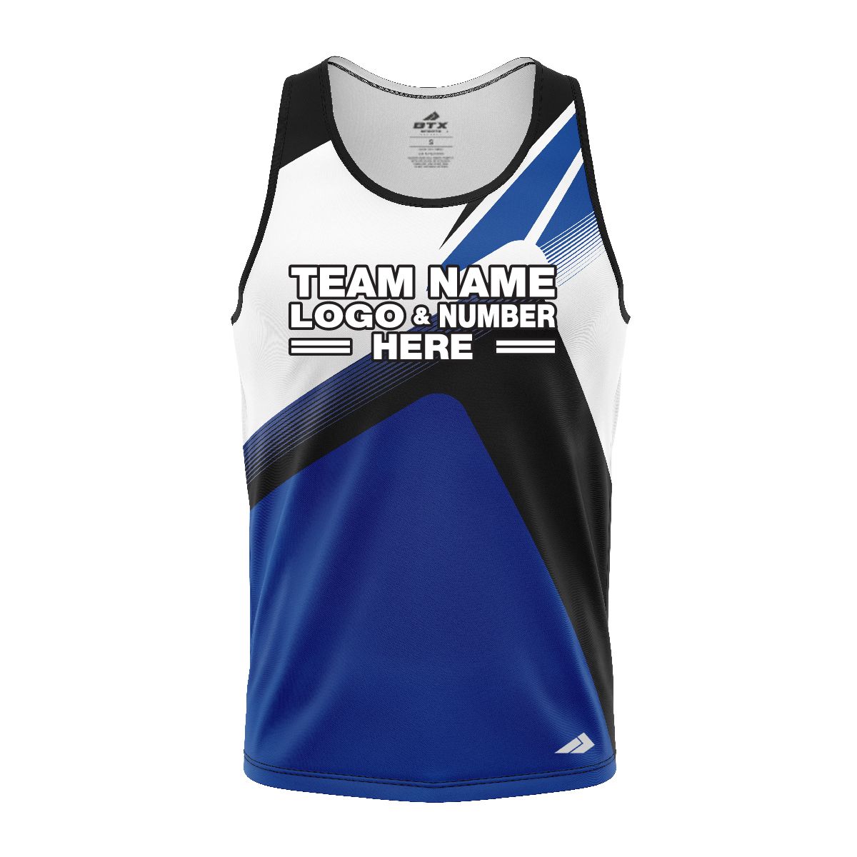 Custom Fully Sublimated Power Ranger Pattern Blue Performance Tank Top 24453