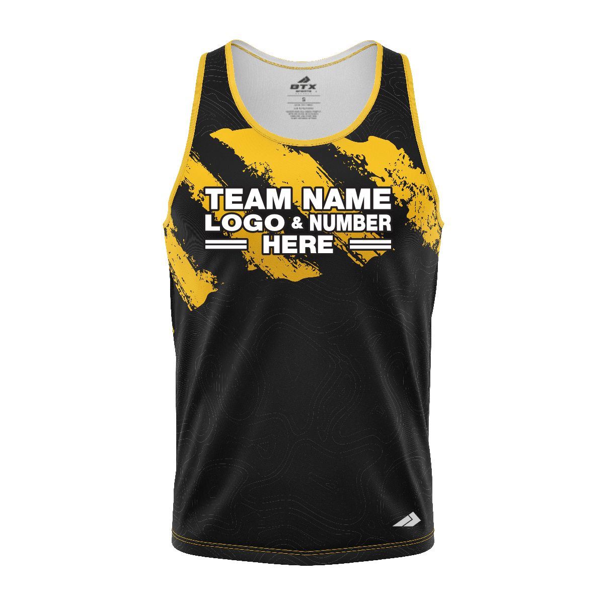 Custom Fully Sublimated Claws Pattern Black Yellow Performance Tank Top 24465