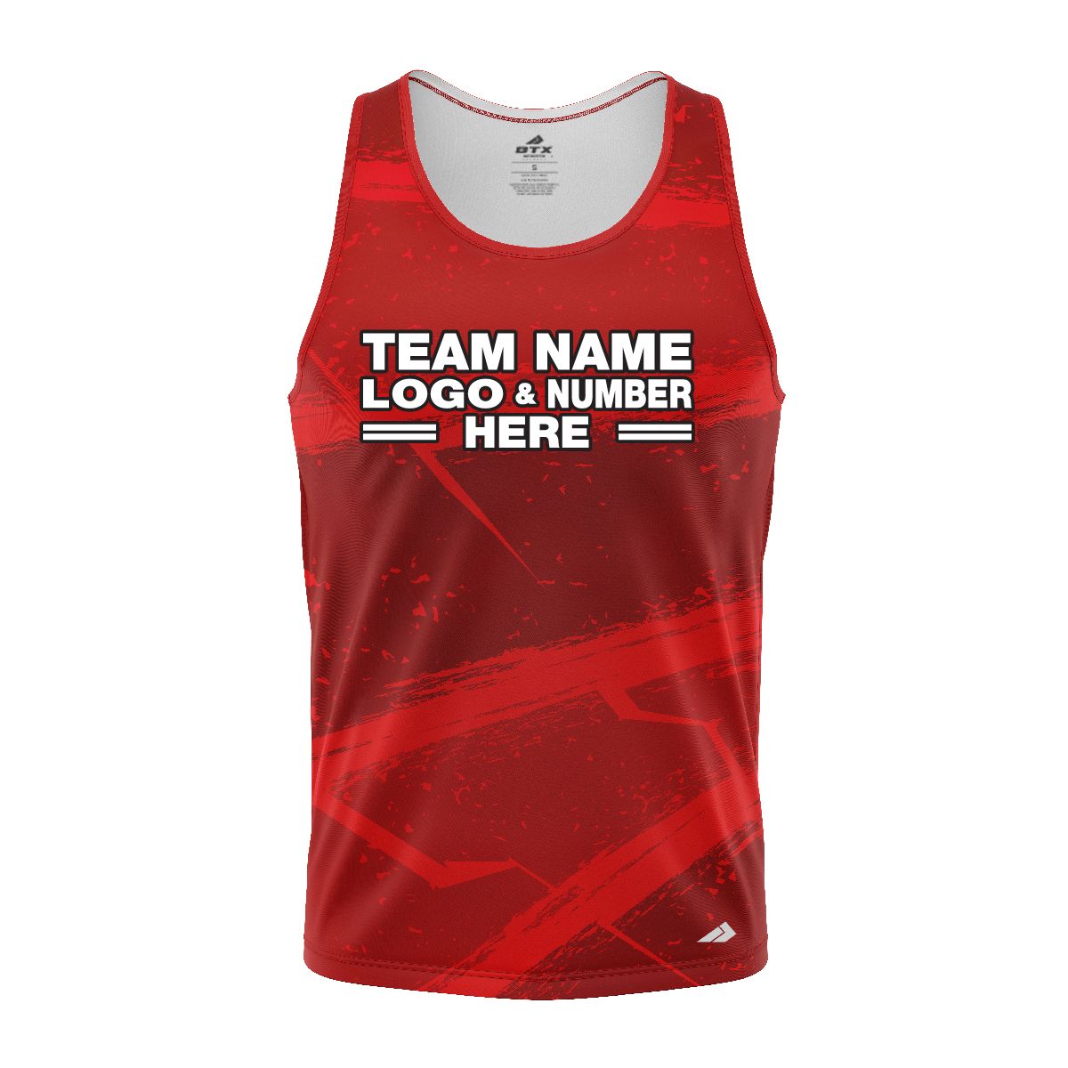 Custom Fully Sublimated Basic Pattern Red Performance Tank Top 24517