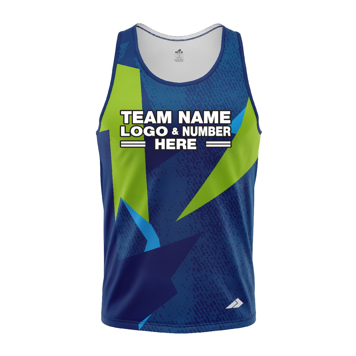 Custom Fully Sublimated Broken Glass Pattern Dark Performance Tank Top 24565