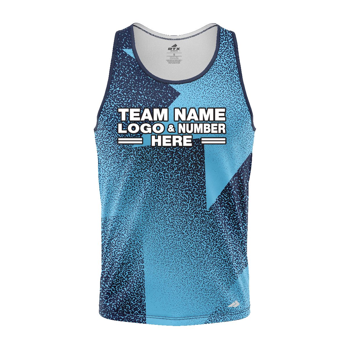 Custom Fully Sublimated Star Pattern Blue Performance Tank Top 24585