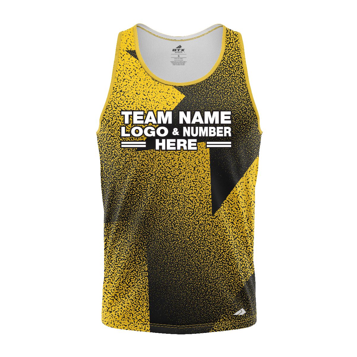 Custom Fully Sublimated Star Pattern Yellow Performance Tank Top 24589