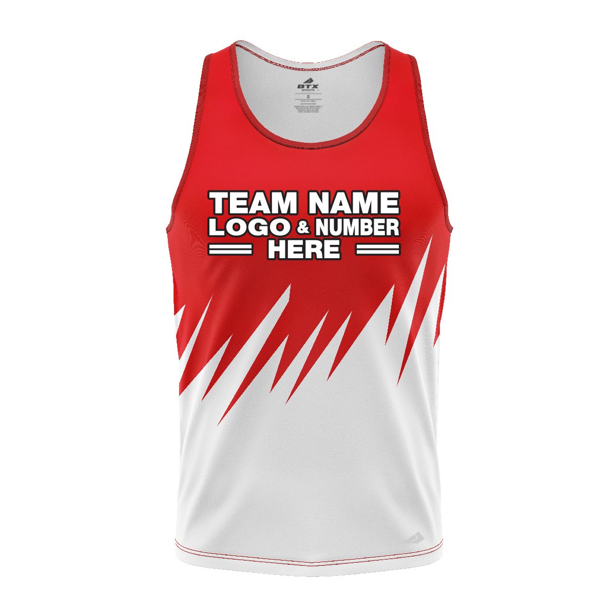 Custom Fully Sublimated Grass Pattern Red Performance Tank Top 24609