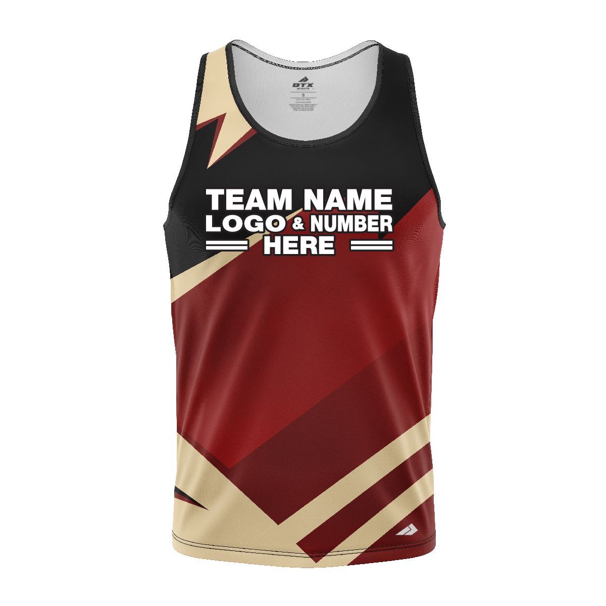 Custom Fully Sublimated Modern Pattern Vintage Red Performance Tank Top 24661