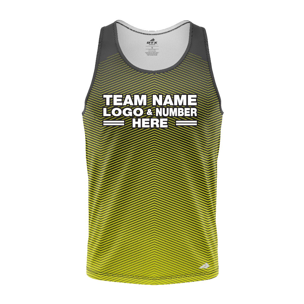 Custom Fully Sublimated Gradient Pattern Green Performance Tank Top 24669