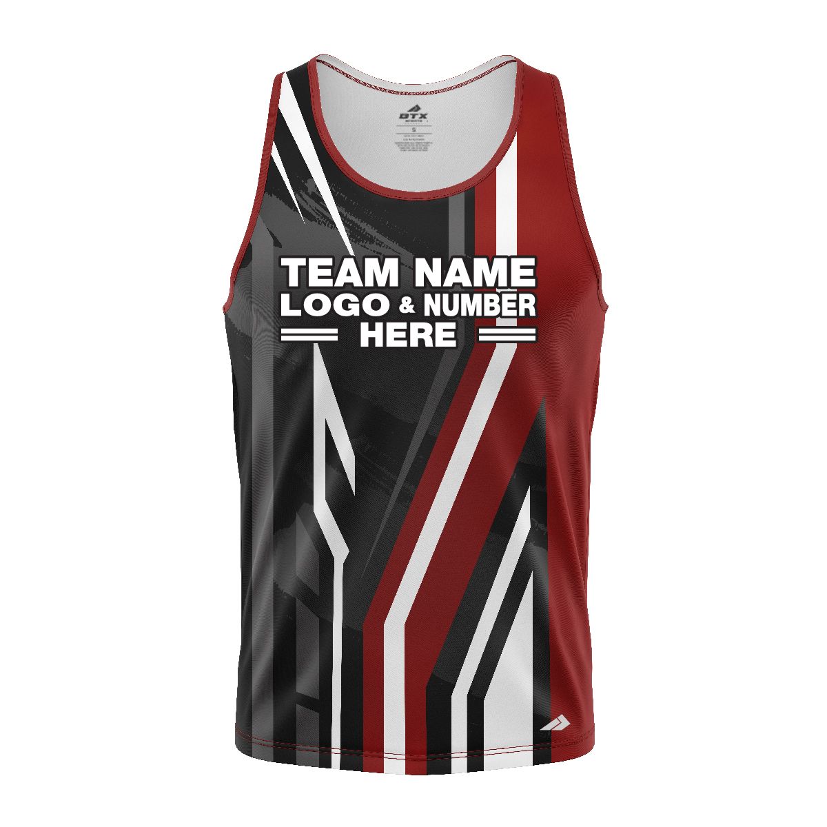 Custom Fully Sublimated Pallets Pattern Red Black Performance Tank Top 24681