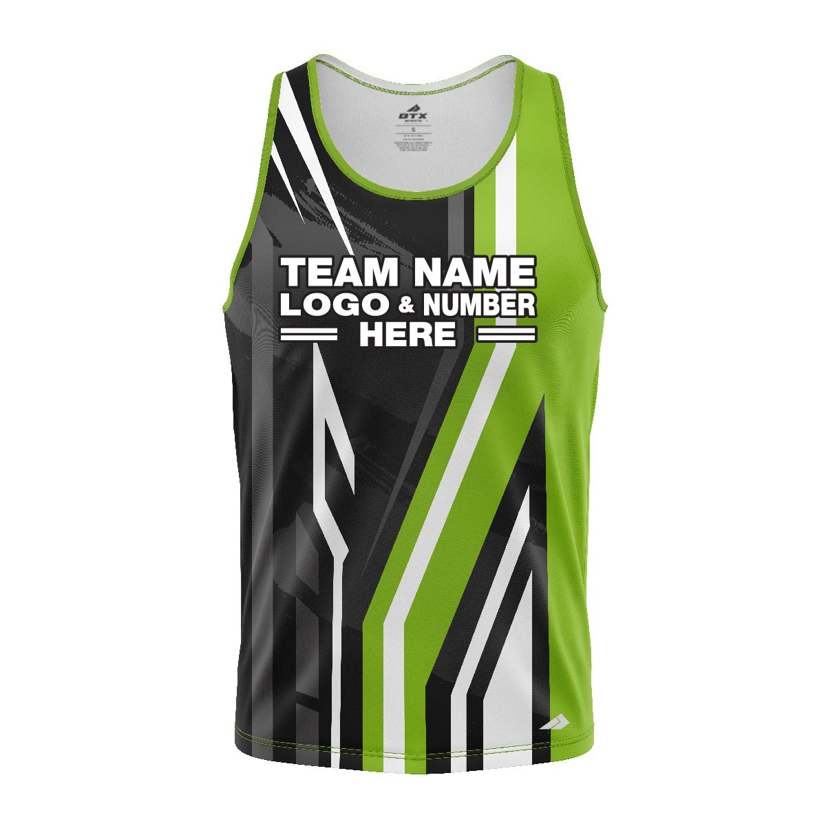 Custom Fully Sublimated Pallets Pattern Green Black Performance Tank Top 24685