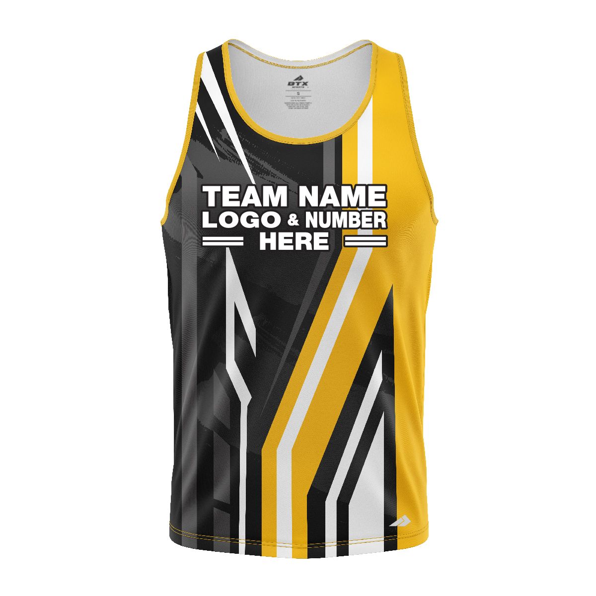 Custom Fully Sublimated Pallets Pattern Yellow Black Performance Tank Top 24693