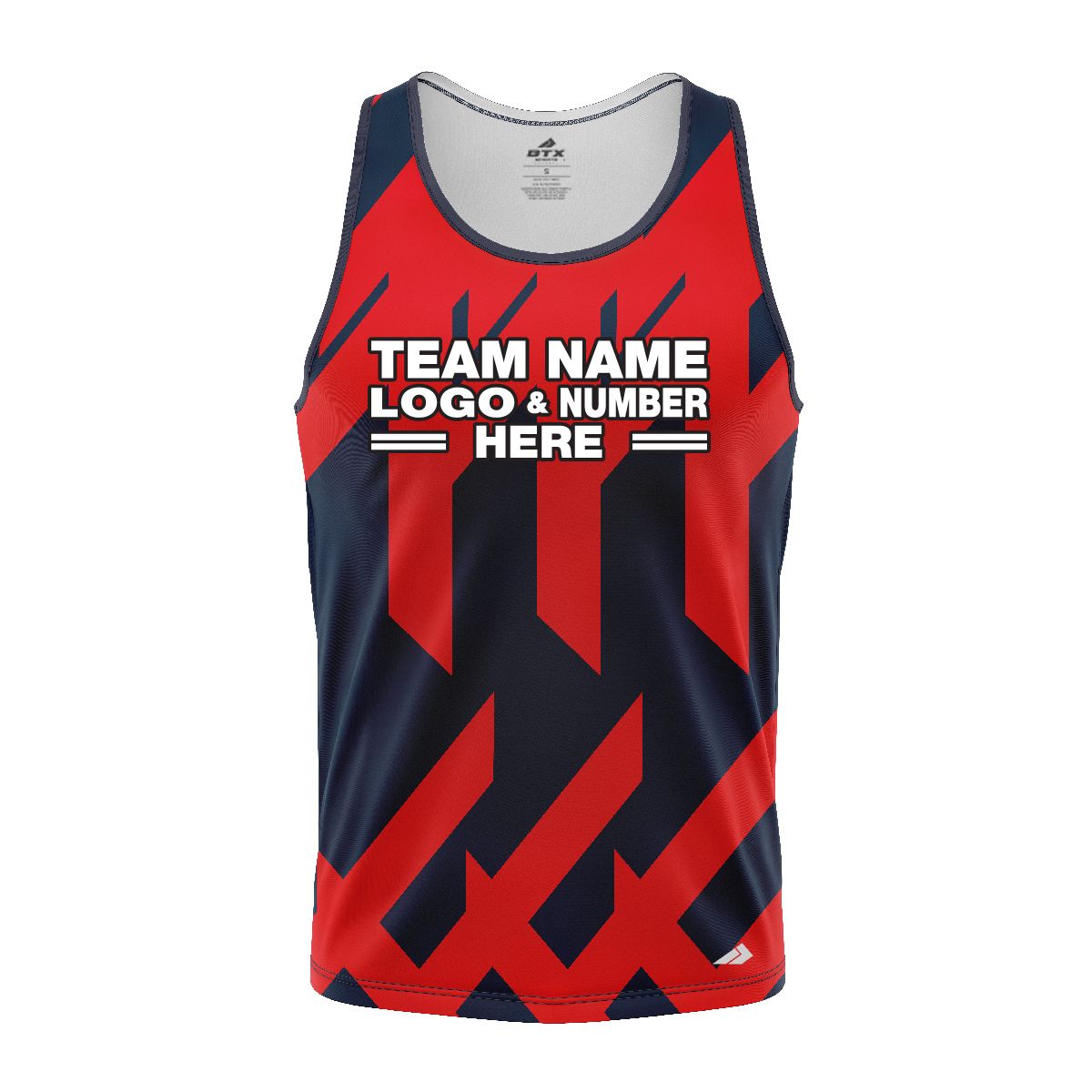 Custom Fully Sublimated Check Pattern Red Blue Performance Tank Top 24697