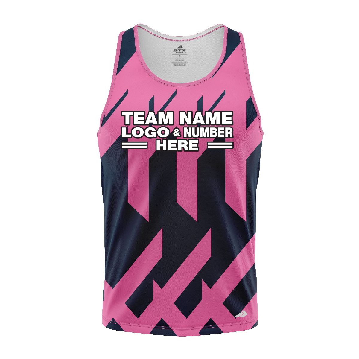 Custom Fully Sublimated Check Pattern Pink Blue Performance Tank Top 24715