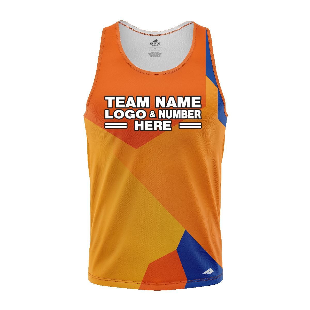 Custom Fully Sublimated Forms Pattern Green Blue Performance Tank Top 24723