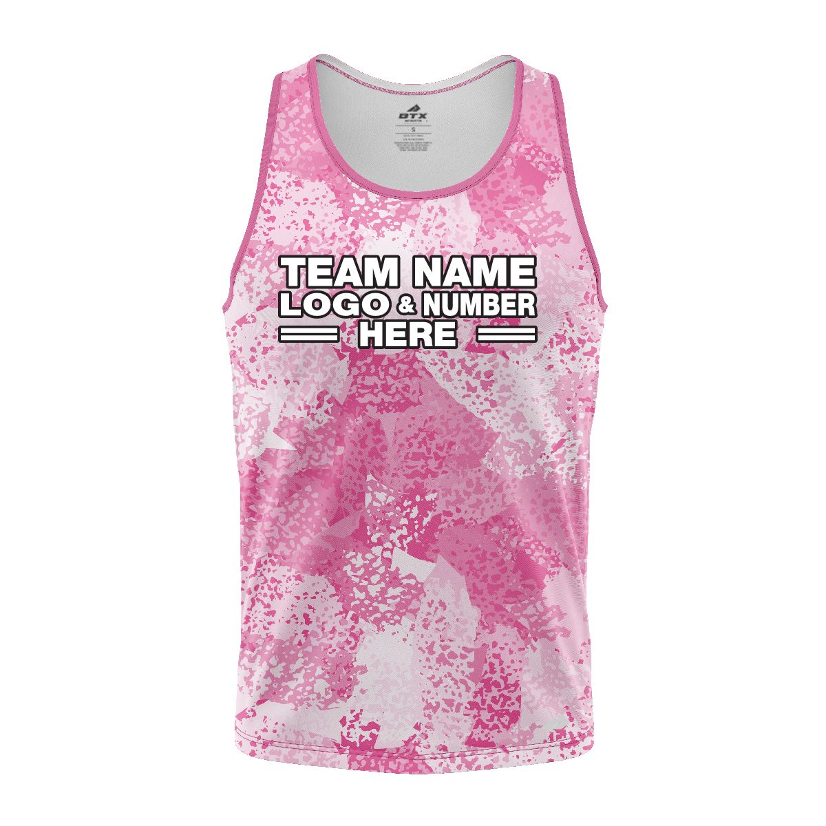 Custom Fully Sublimated Brushes Pattern Pink White Performance Tank Top 24767