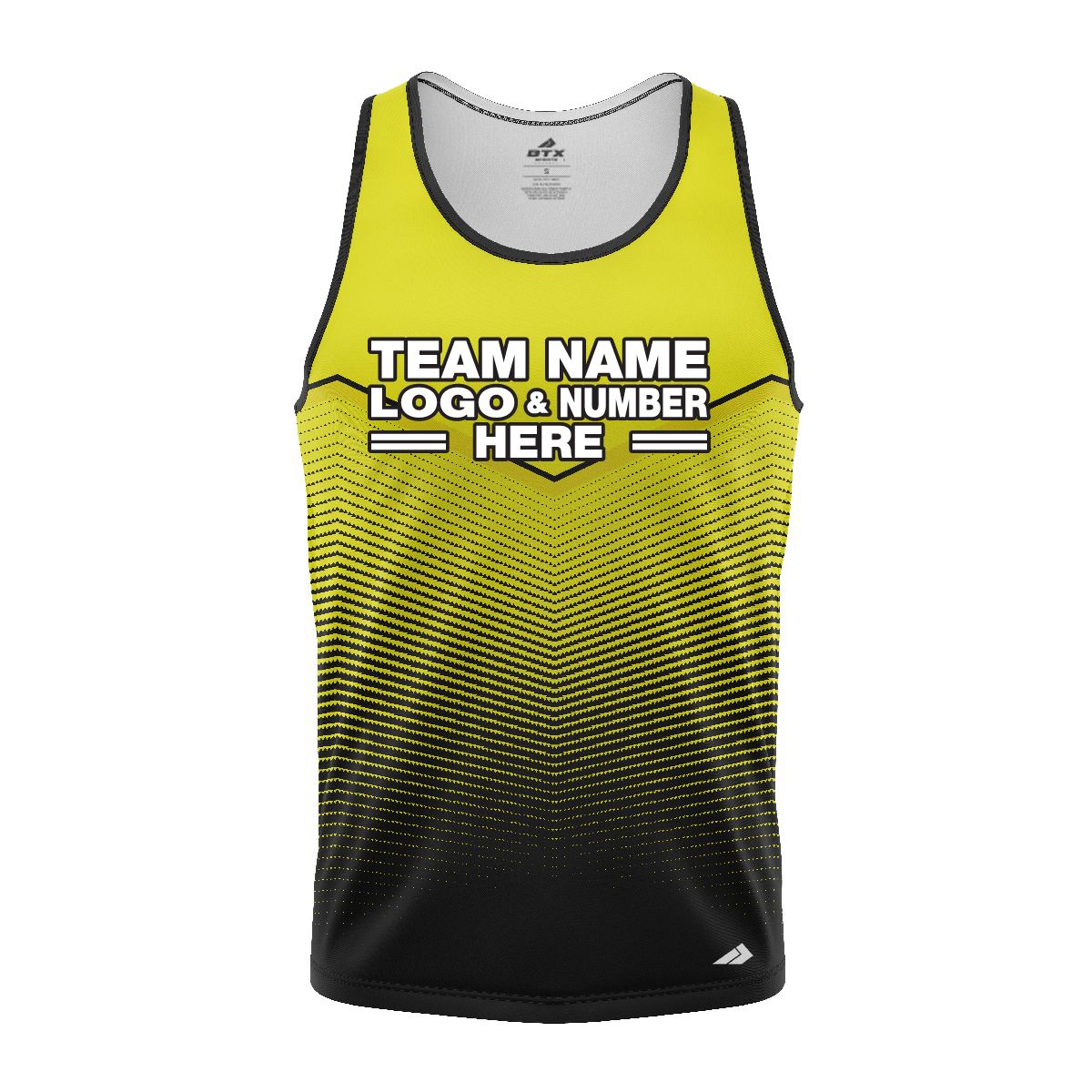 Custom Fully Sublimated Bold  Pattern Green Black Performance Tank Top 24795
