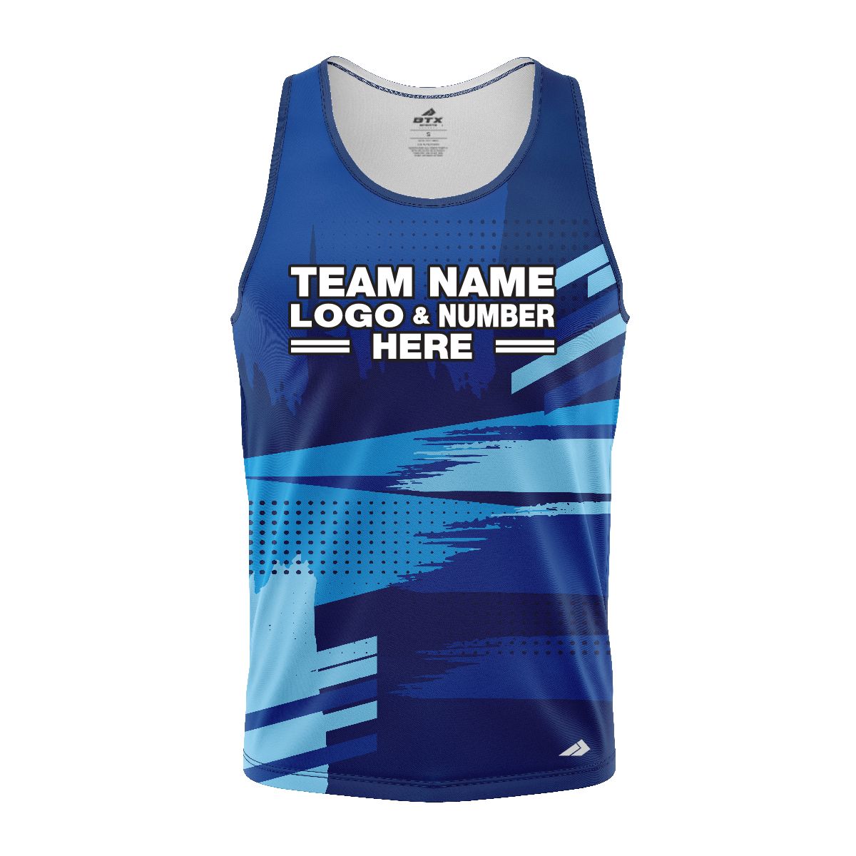 Custom Fully Sublimated Landscape Pattern Blues Performance Tank Top 24845