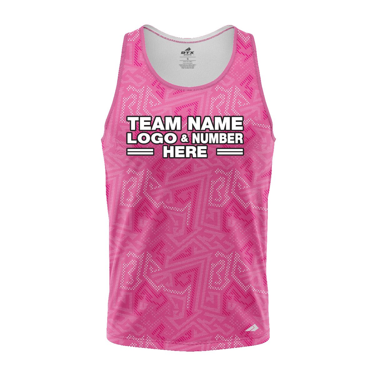 Custom Fully Sublimated Psychedelic Pattern Pink Performance Tank Top 24865
