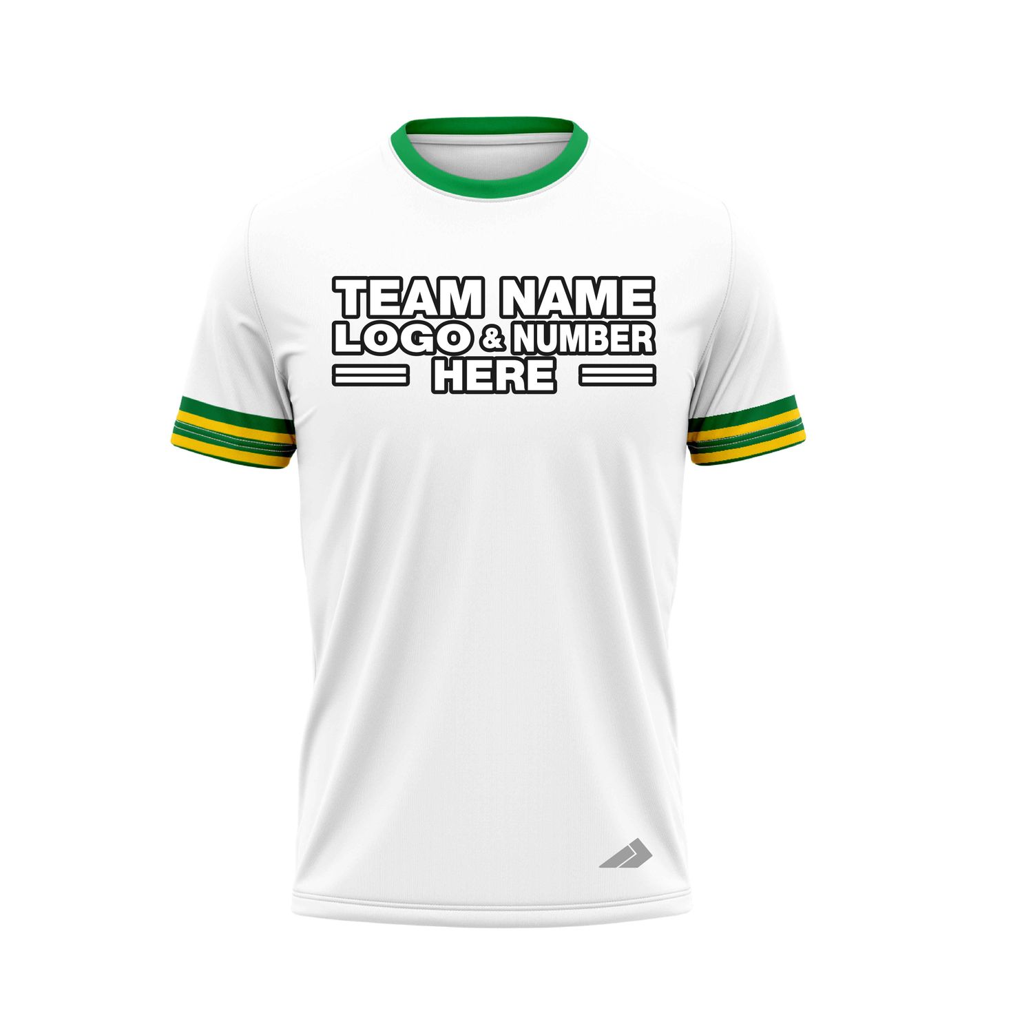 Custom Fully Sublimated Elegant Three Pattern White Yellow Green Performance Baseball Softball Jersey 25100
