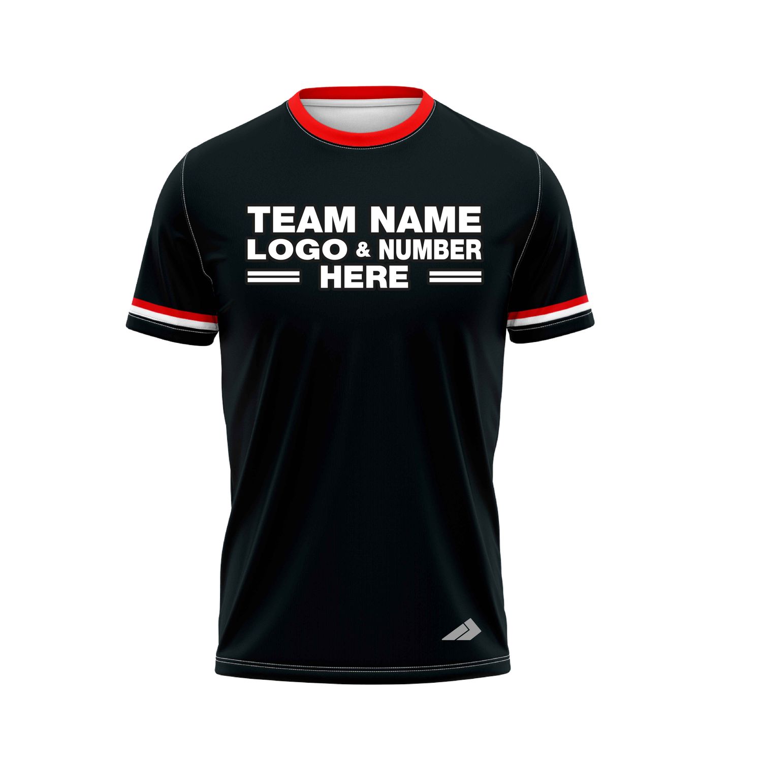 Custom Fully Sublimated Elegant Five Pattern Black Red White Performance Baseball Softball Jersey 25103