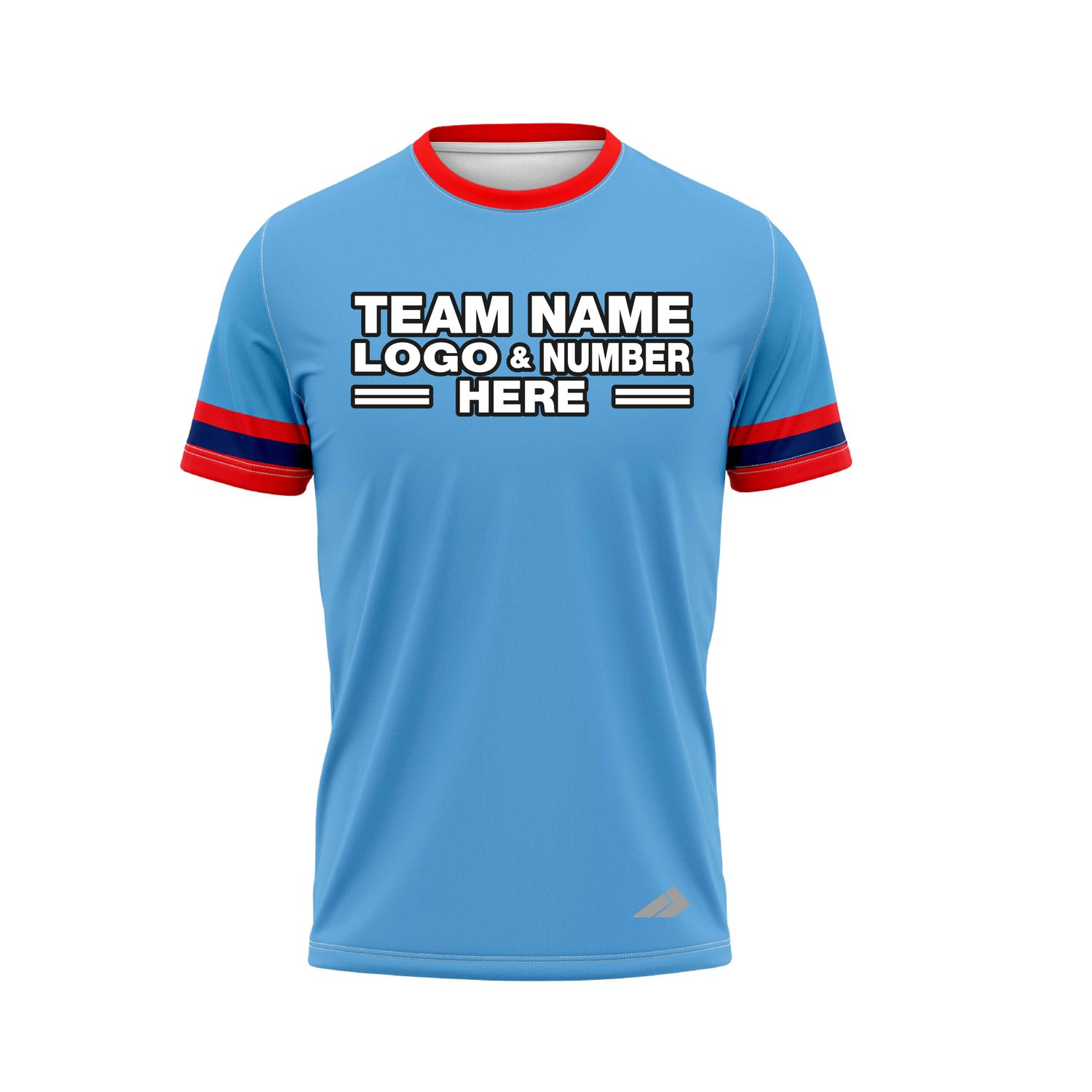 Custom Fully Sublimated Elegant Eight Pattern SkyBlue Red Performance Baseball Softball Jersey 25108